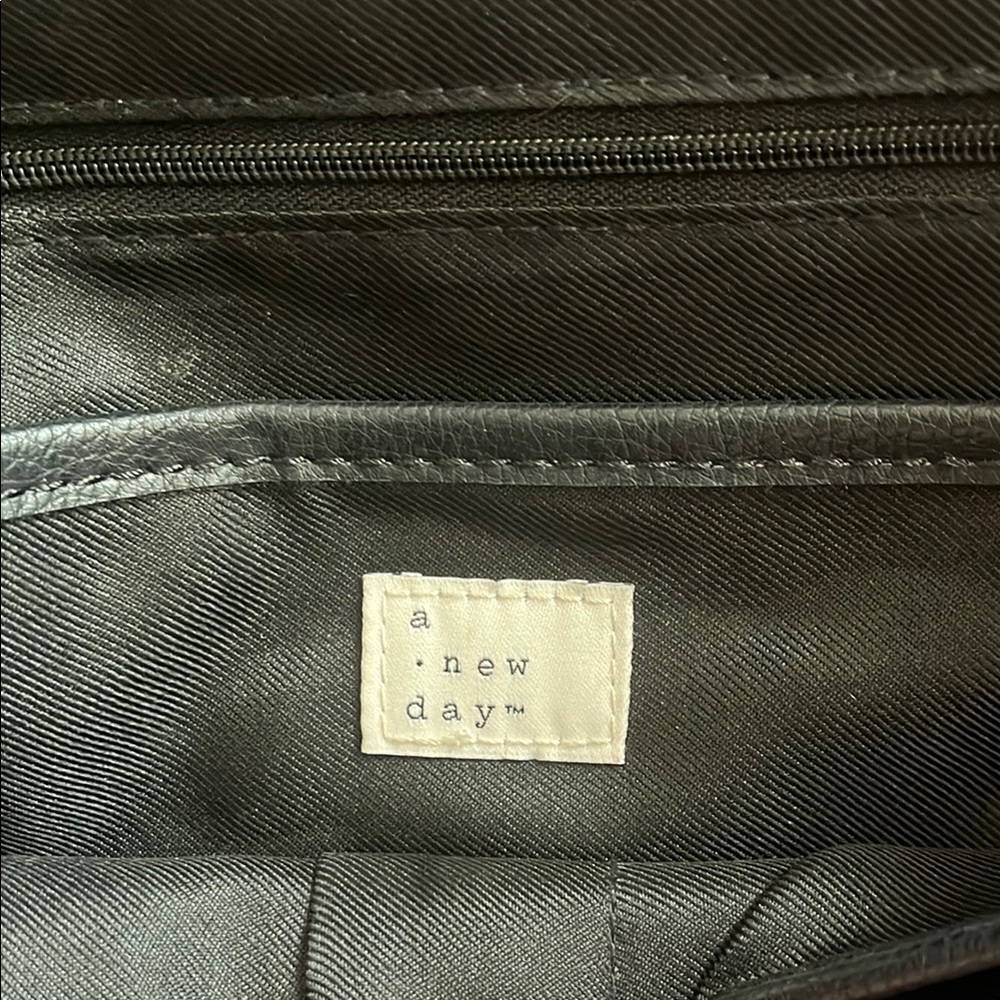 Black Synthetic Leather Backpack - Picture 3 of 5